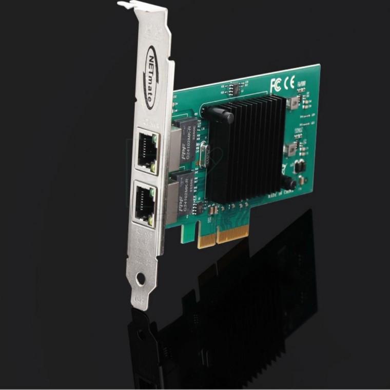 강원전자 넷메이트 PCI Express 듀얼 기가비트 랜카드 슬림PC겸용 PCIE랜카드 PCIE확장카드 랜포트확장 이