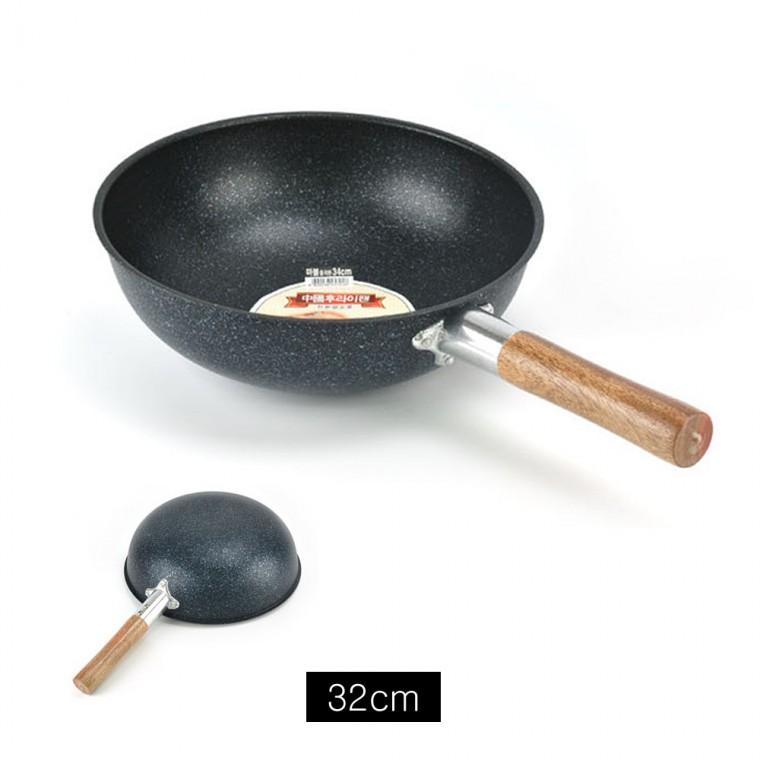 마블코팅 궁중팬 32cm 중국팬 웍 튀김팬 볶음팬