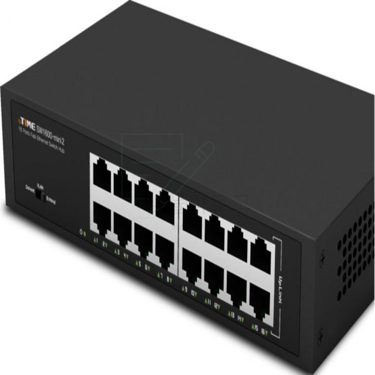 ipTIME SW1600 mini2 16포트 스위칭 허브 랜허브 인터넷허브 통신자재 PC용품 랜선허브