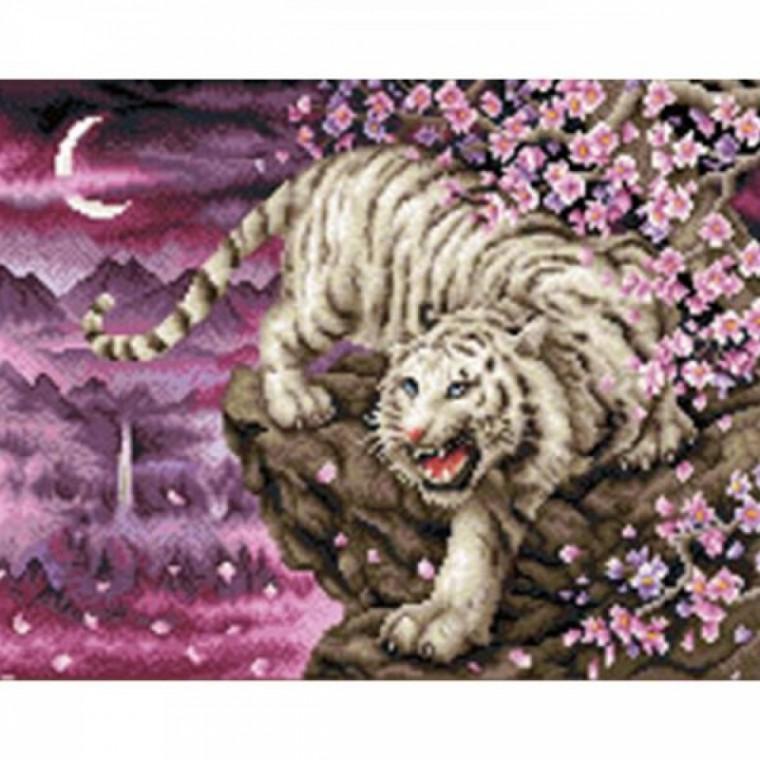 우백호 (캔버스) 보석십자수 40x50
