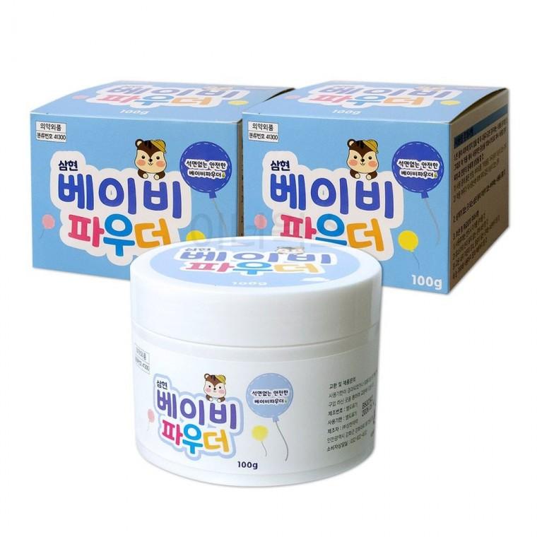 베이비파우더 100g x 3개 어린이땀띠 아기땀띠 바디크림