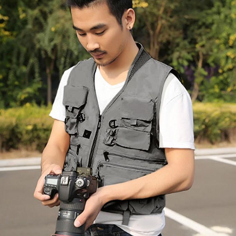 로빈 엑티브 멀티포켓 레저 조끼(그레이) (XL) 대량 납품 판촉