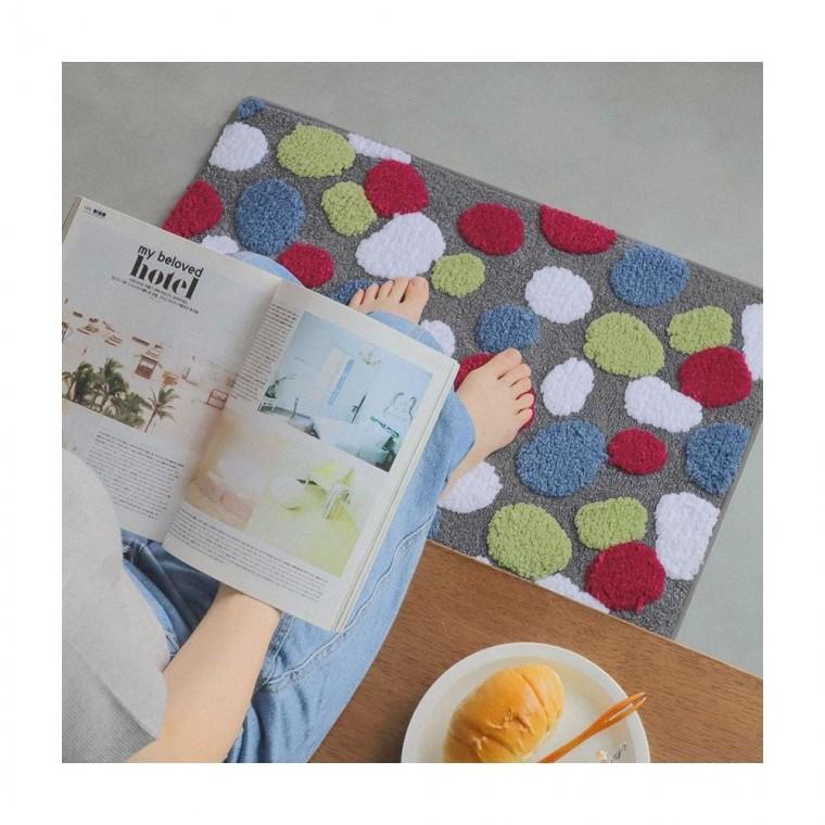 루미나D 돌멩이 디자인 발매트 50x80 욕실 현관 바닥 러그