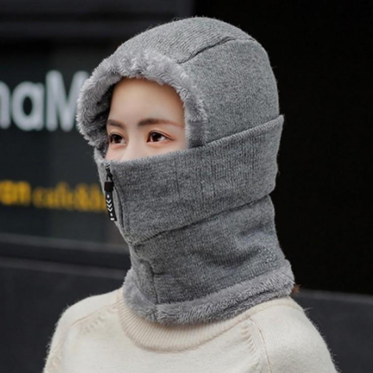 예스키모 집업 퍼 니트 워머 겨울 복면 후드 넥워머
