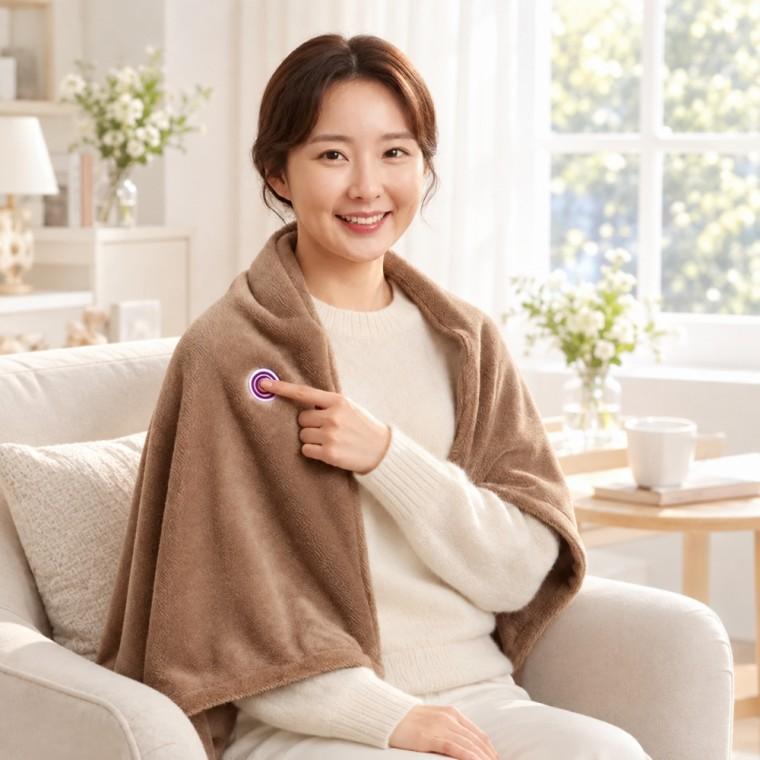 잔솔 1인용 전기 담요 온열 발열 휴대용 무릎 이불