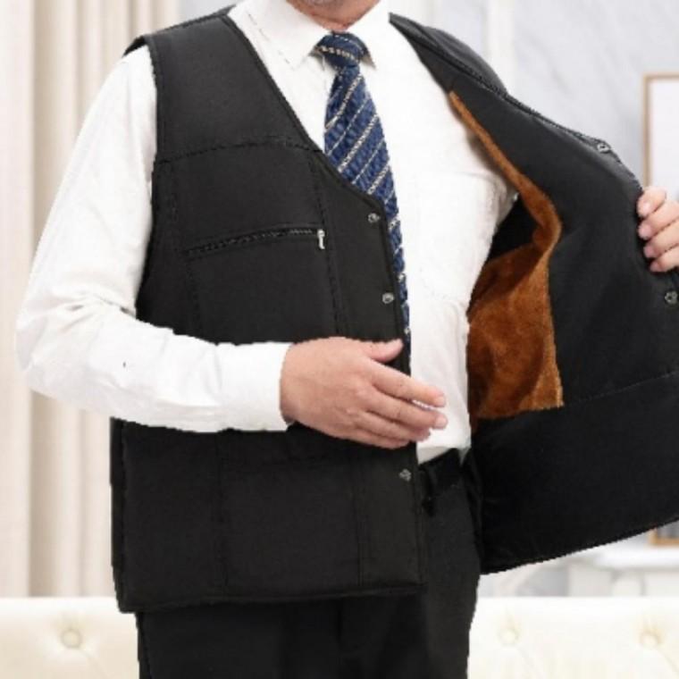 남성 겨울 융털 기모 방한 보온 딩 조끼 경량 베스트