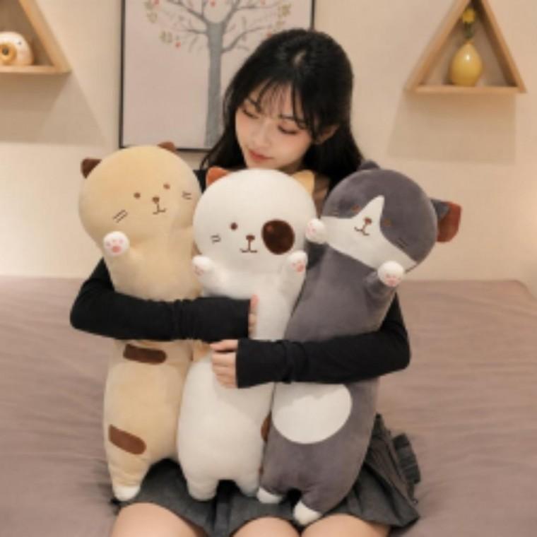 고양이 바디필로우 롱쿠션 수면 봉제 인형 100cm