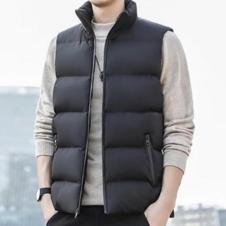 남성 심플 겨울 민소매 슬리브리스 패딩 조끼 베스트