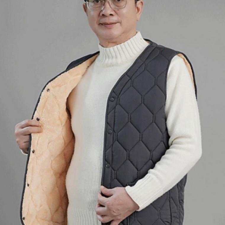 남성 겨울 나일론 퀼팅 방한 보온 안감 융털 패딩 조끼