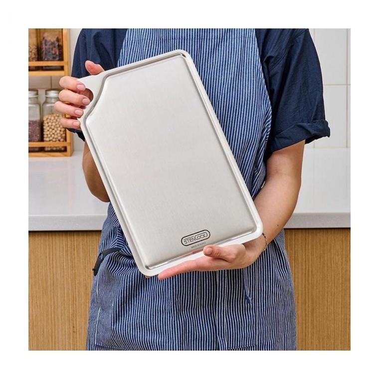 루미나D 스테인리스 도마 M 330x218mm 주방 식재료 손질 받침