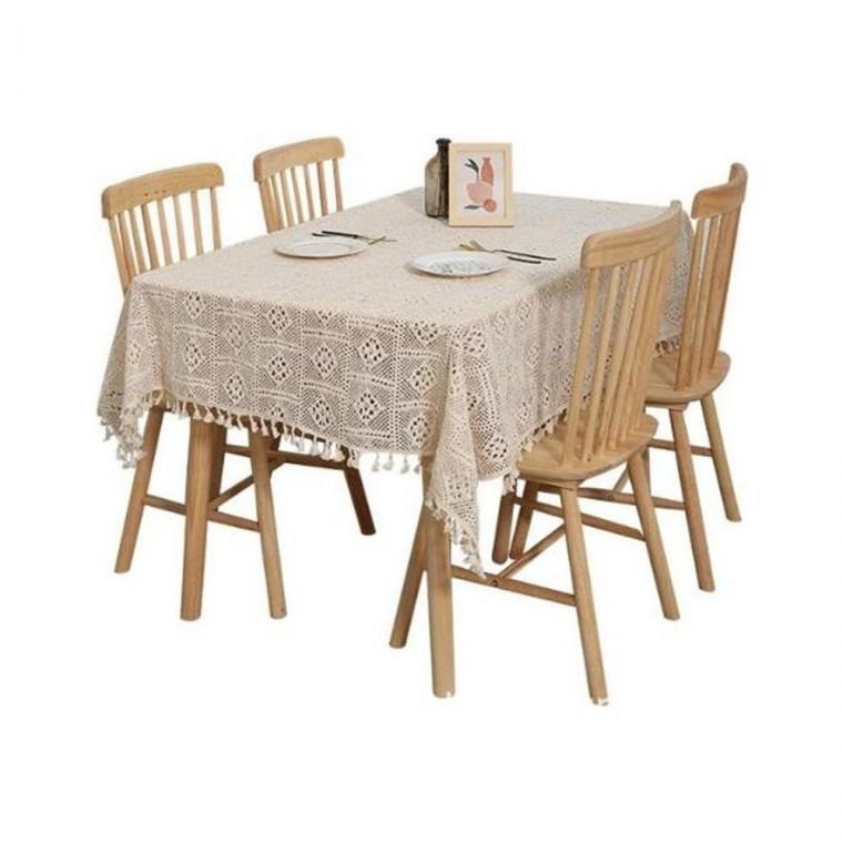 루미나D 빈티지 레이스 식탁보 베이지 130x180cm 테이블 덮개 커버