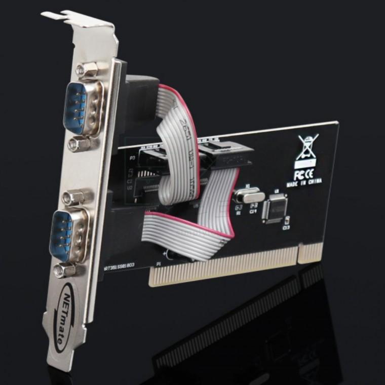 넷메이트 2포트 PCI 시리얼카드 pcie PCI슬롯 RS232포트 통신장비 전기자재