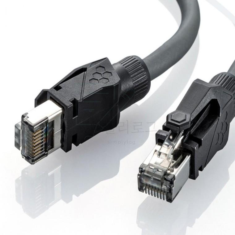 강원전자 CAT.6A 산업용 랜 케이블 5m KB T6ASTP 05GY UTP케이블 네트워크케이블 STP랜선 CAT6A케이블 LAN
