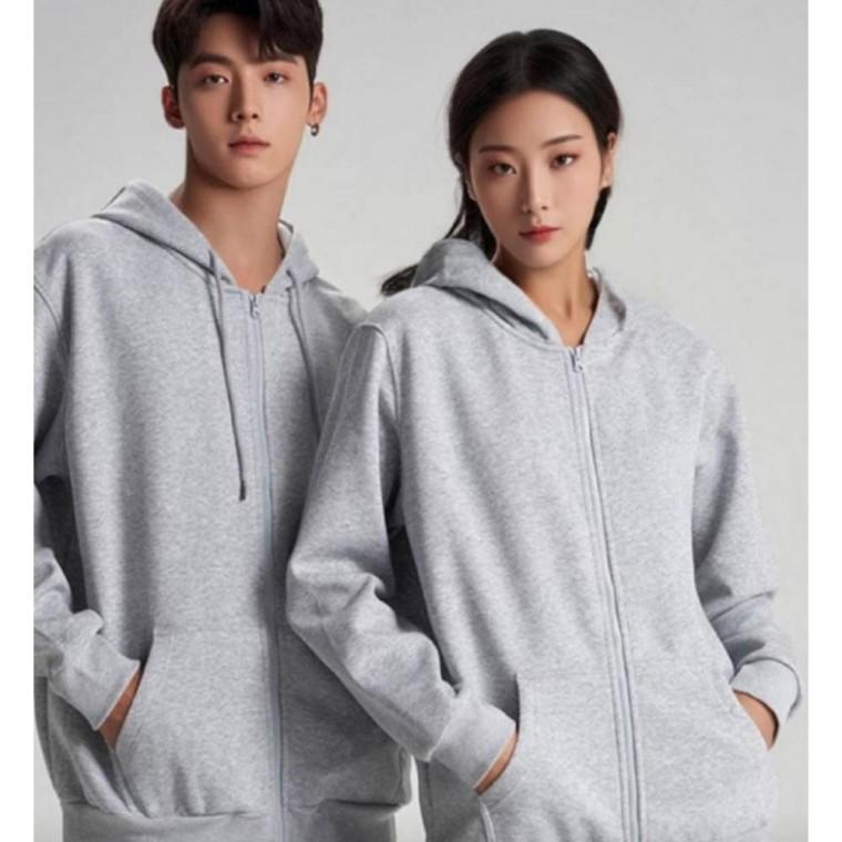 후드 집업 자켓 면 혼방 루즈핏 남녀공용 봄 가을 긴팔 후드티 단체복 아우터 집업 상의 루즈핏 후드 집업