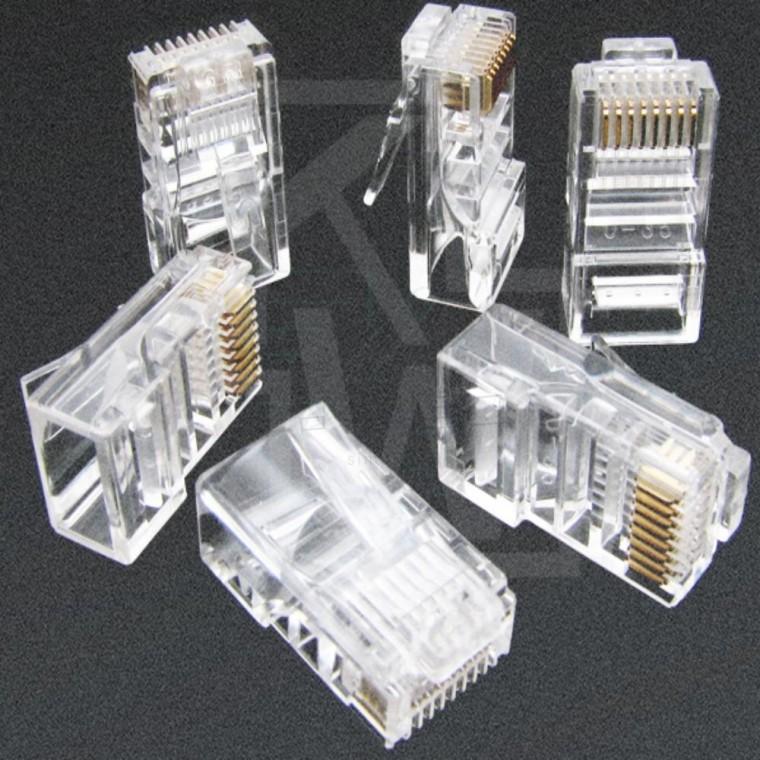 LS전선 UTP CAT.5E RJ45 플러그 100개 네트웍장비 네트워크연결 통신자재 전기통신자재 네트워크구축