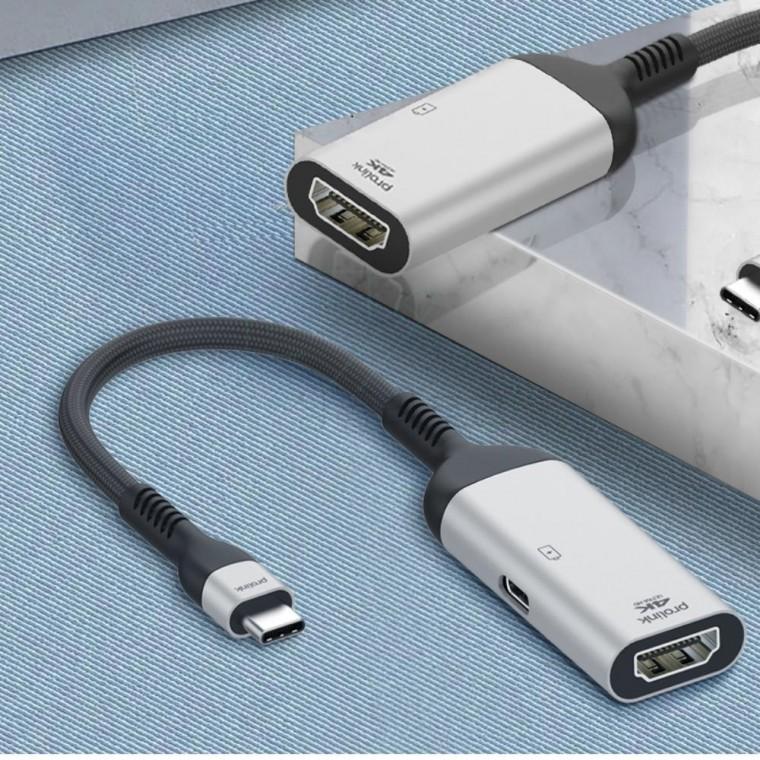 프로링크 USB Type C to HDMI PD 컨버터 모니터변환케이블 USBCTOHDMI USBCHDMI젠더 변환케이블 스마트폰TV