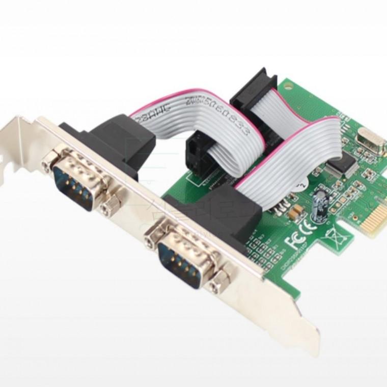 PnK 2포트 PCI Express 시리얼카드 통신카드 멀티포트 RS232컨버터 RS232카드 확장카드
