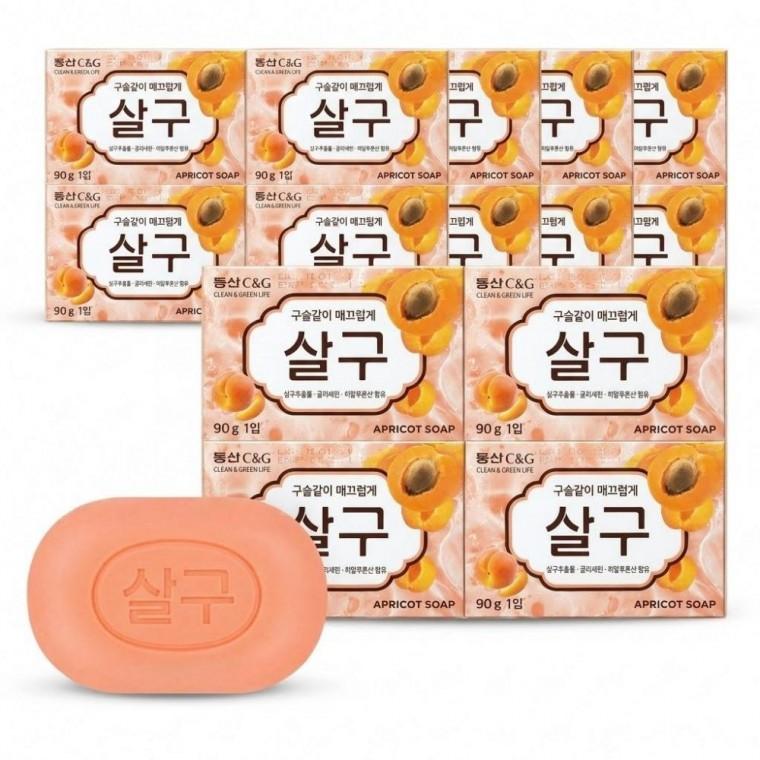 동산씨앤지 살구 비누 세수 세안 90g 4개입 5개