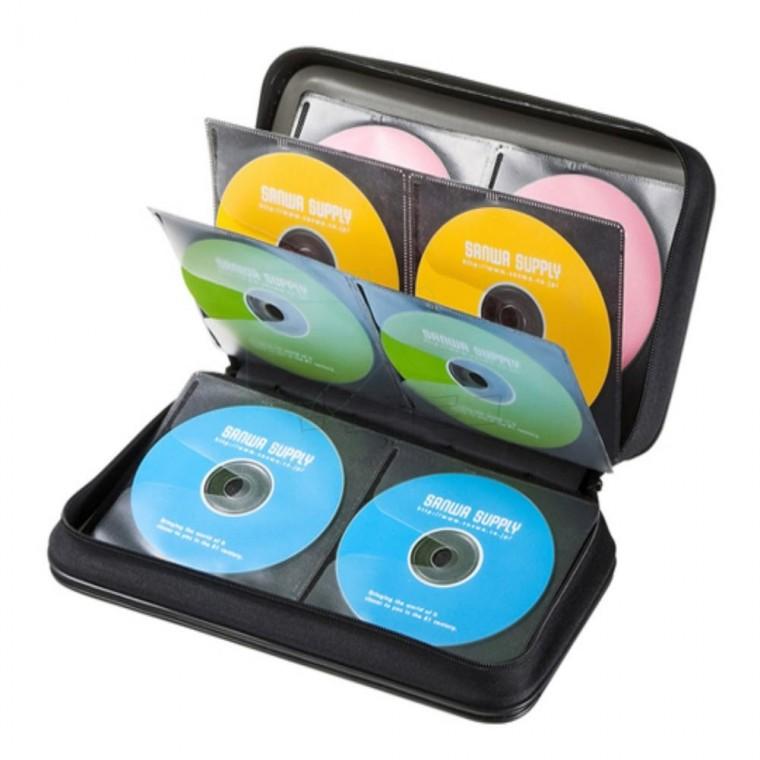 산와서플라이 세미하드 CD DVD 케이스 96매 블랙 씨디보관함 공시디케이스 씨디미디어정리함 DVD보관함 공c