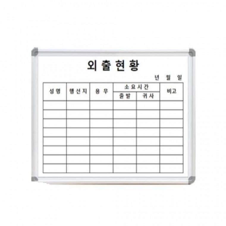 화이트보드 500x350 외근현황판 보드판 화이트보드판