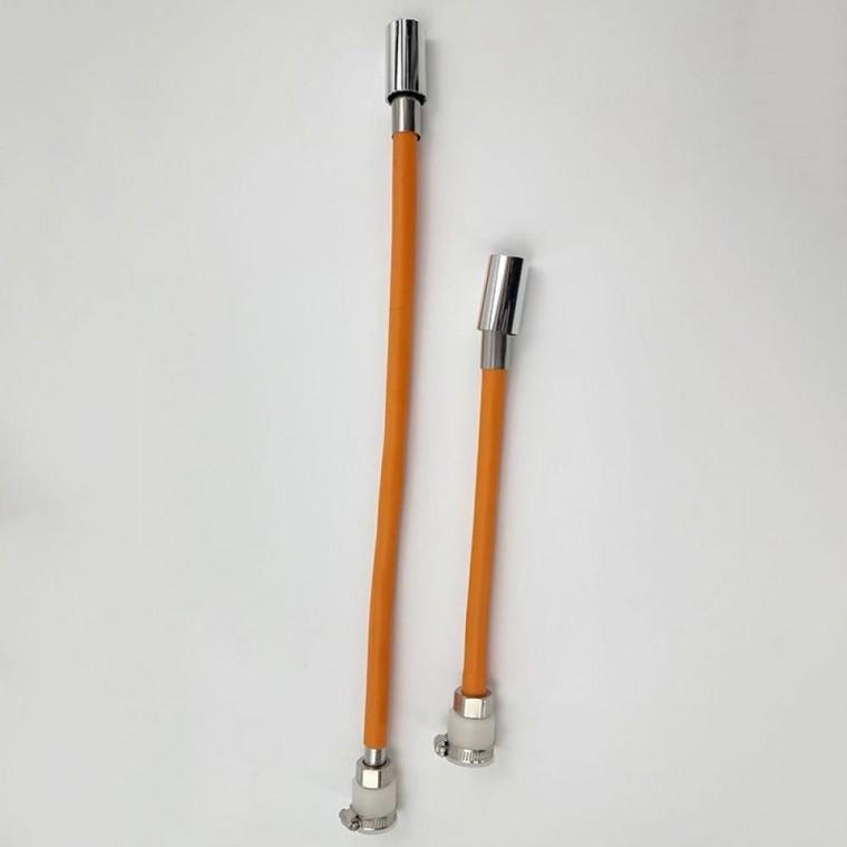 수도꼭지 연장호스 오렌지 50cm