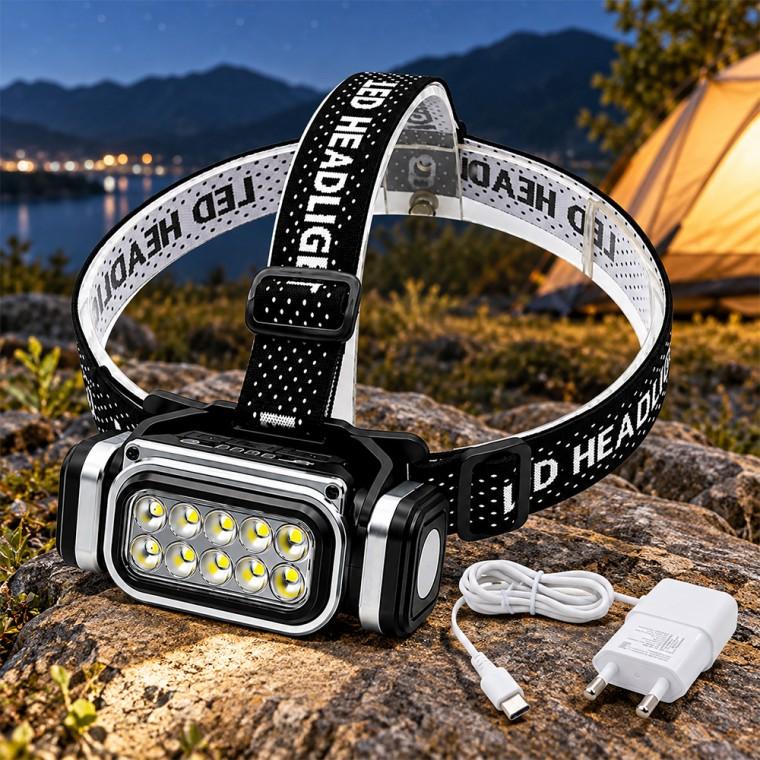강력한직진성 광폭빔 LED SMD 충전식 멀티 캠핑 랜턴 헤드랜턴 센서동작 T90아답터포함