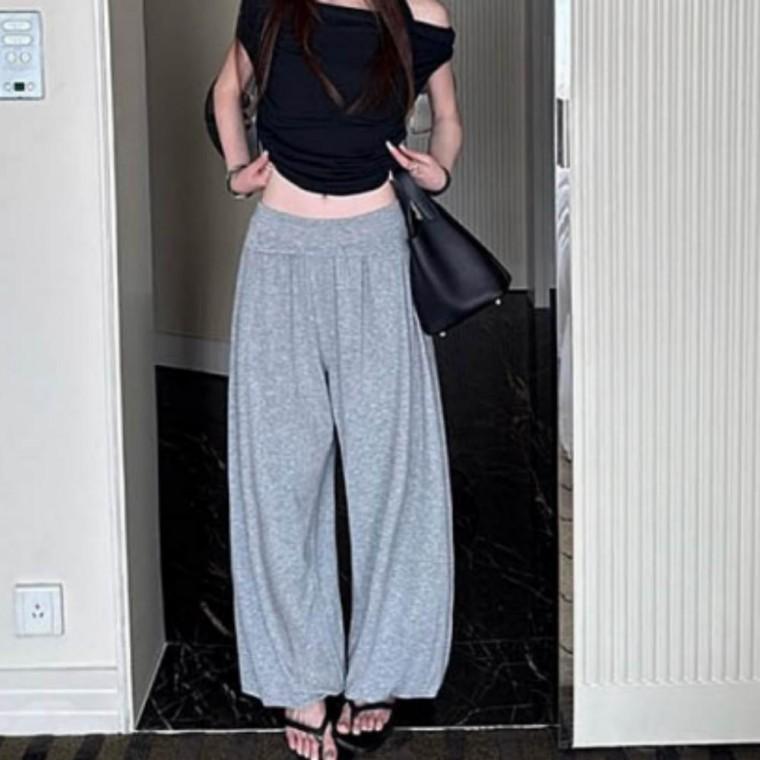 데일리 바지 하렘팬츠 밴딩 알라딘 폴딩 여성 의류