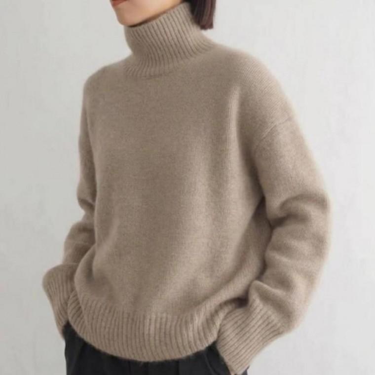 티셔츠 목티 목폴라 풀오버 소프트 여성 의류 상의