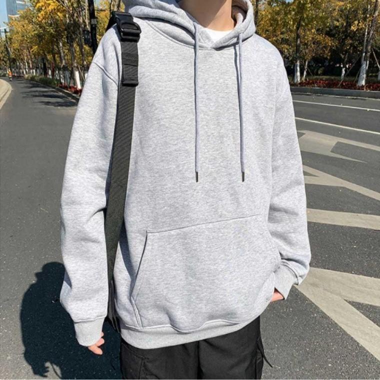 겨울 간절기 기모 대학생 캠퍼스 룩 후드 티셔츠 무지