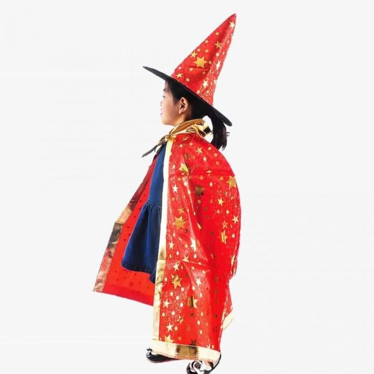 망토 모자 세트 아동 마법사의상 할로윈의상 파티의상