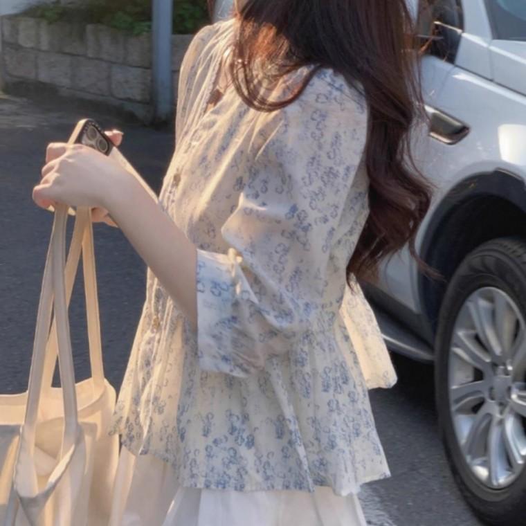 여름블라우스 여름 라운드넥 캐주얼 셔츠 데일리 오피스 반팔 여성용 탑 쿨소재 반팔 블라우스 오피스룩 시