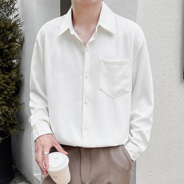 루즈핏 탑 상의 오피스 셔츠 긴팔 데일리 남방 드레스 와이셔츠 남성용 남자긴팔셔츠 구김없는 소프트