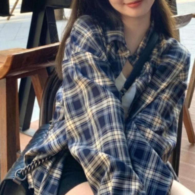 남방 빈티지 셔츠 긴팔 남친핏 오버핏 체크 남성 체크