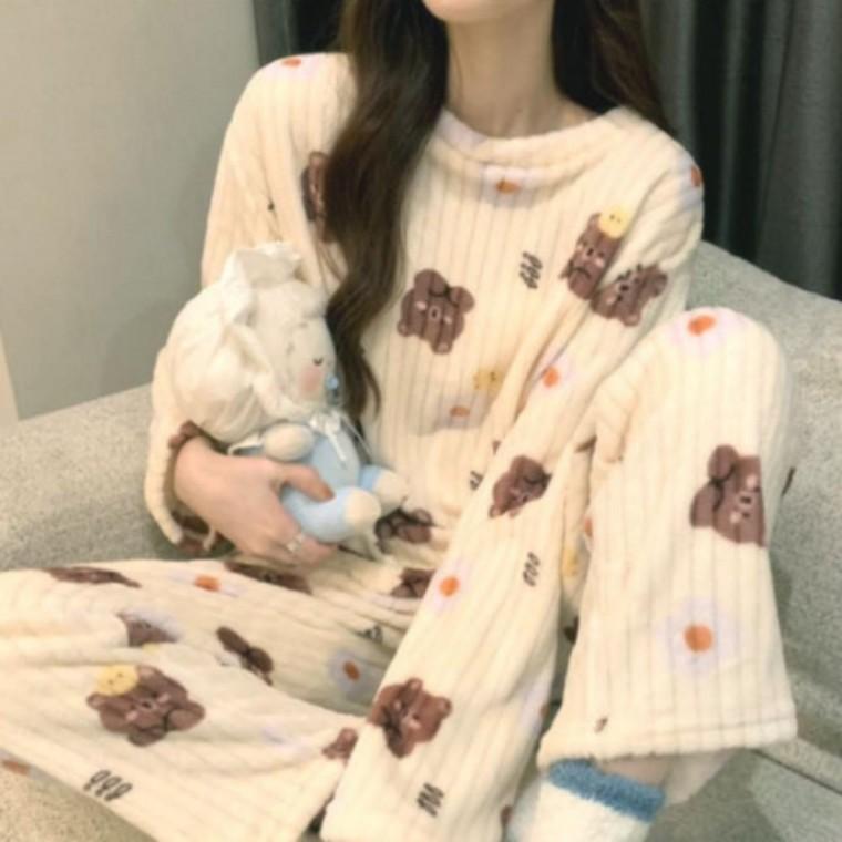 여성 파자마 세트 실내 잠옷 홈웨어 추리닝 상하의 셋업