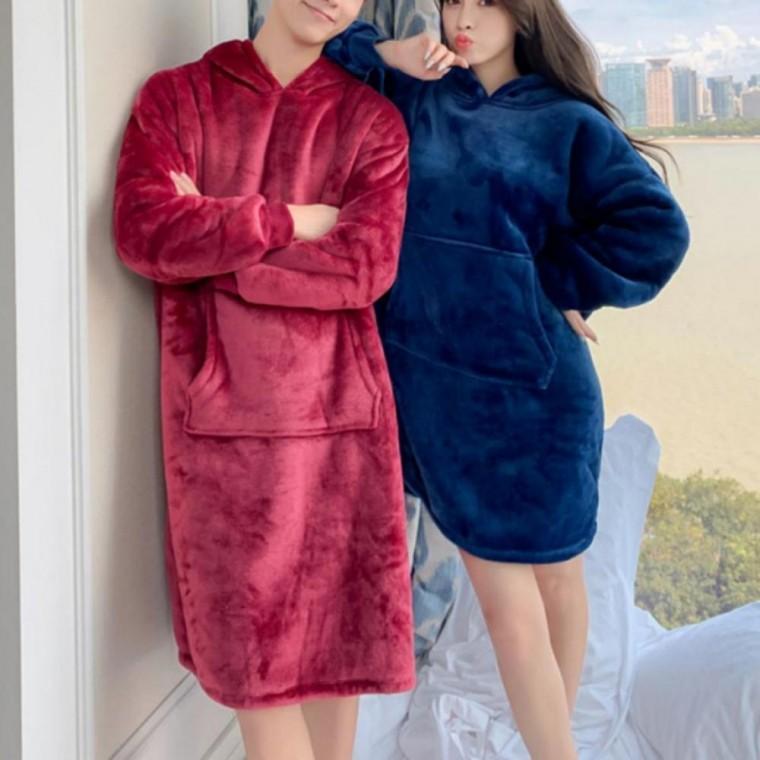 입는 담요 겨울 수면 잠옷 극세사 방콕 홈웨어 원피스