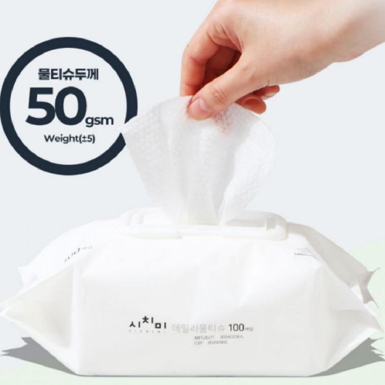 아기 100매 신생아 물휴지 두꺼운 엠보싱 10팩 물티슈 대용량