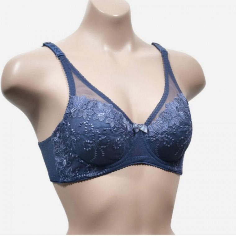 1매 여성 와이어 브라 레이스 와이어 풀컵 B컵 노몰드 브래지어