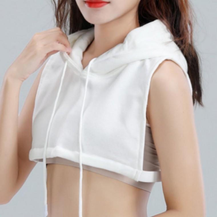 이너카라 넥 페이크 후드티 레이어드 카라 티셔츠 캐주얼 상의