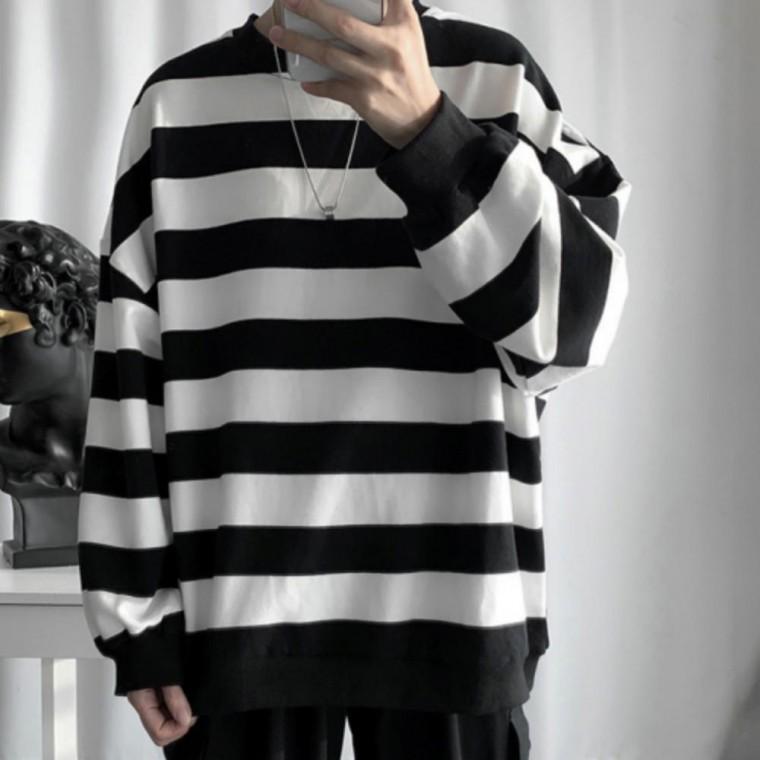 남성 라운드넥 긴팔 티셔츠 오버핏 맨투맨 데일리 무지 상의