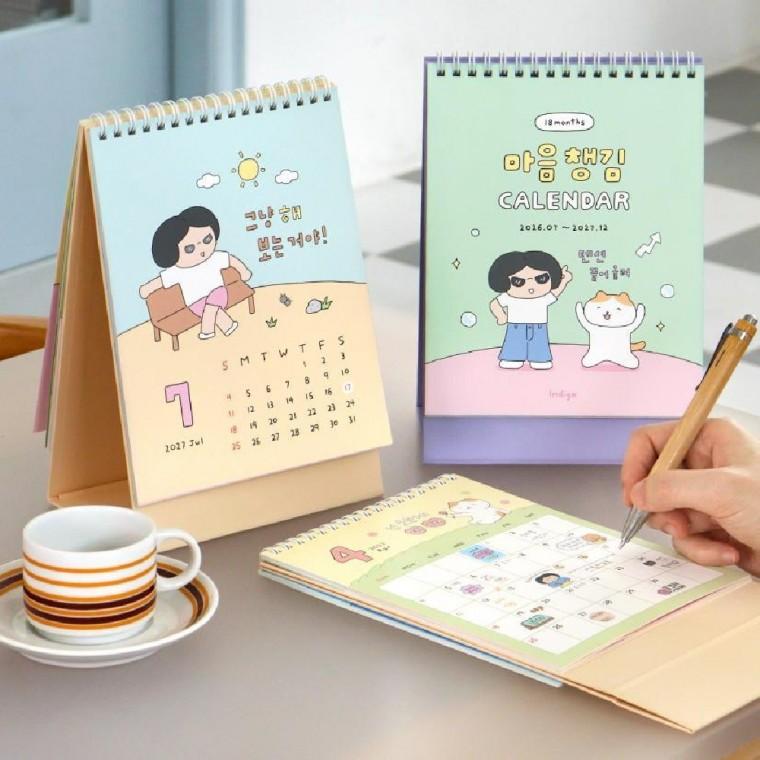 탁상 달력 캐릭터달력 월간달력 탁상달력 탁상용달력 일러스트달력