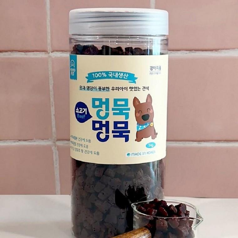 소고기 간식 1kg 소프트져키 블루 강아지소프트간식 노견간식 강아지육포