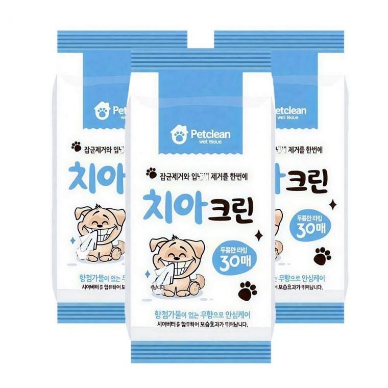 강아지 치아 물티슈 48개입 펫물티슈 고양이물티슈 소용량강아지물티슈