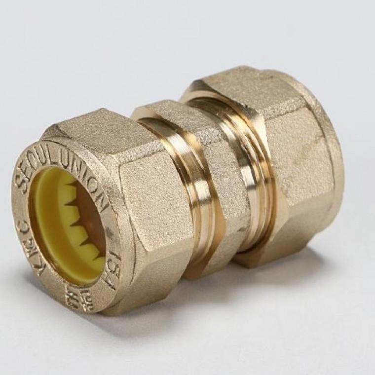 주름관유니온 15mm 엑셀파이프커플링 황동유니온소켓 엑셀파이프연결구 엑셀유니온카플링