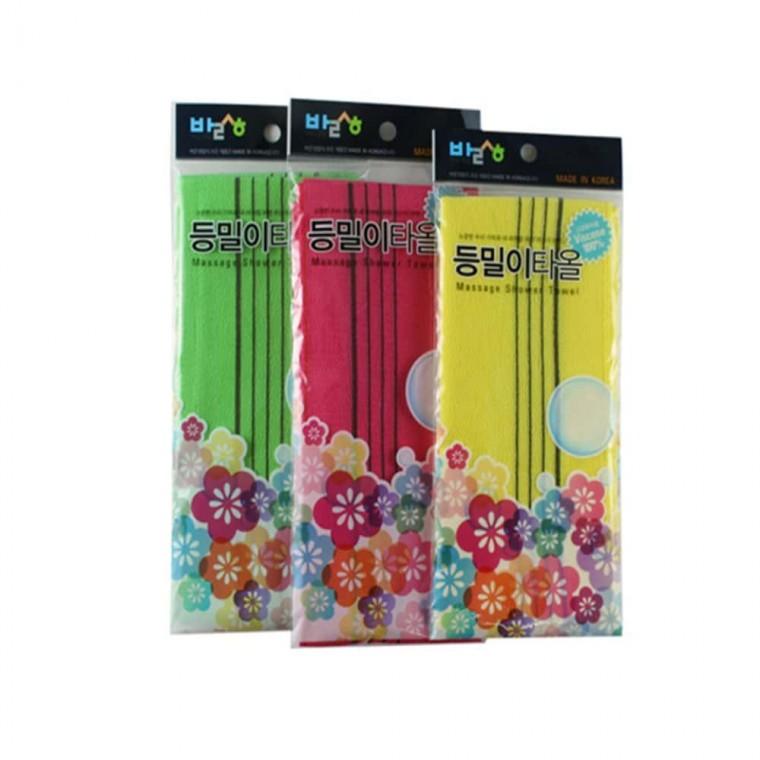 바디타월 등밀이 타올 1P 레드 등밀이타올 때밀이수건 등때밀이타올