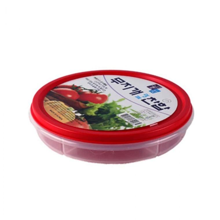 밀폐용기 원찬합 소 레드 냉장고용기 원형찬합 냉동반찬통