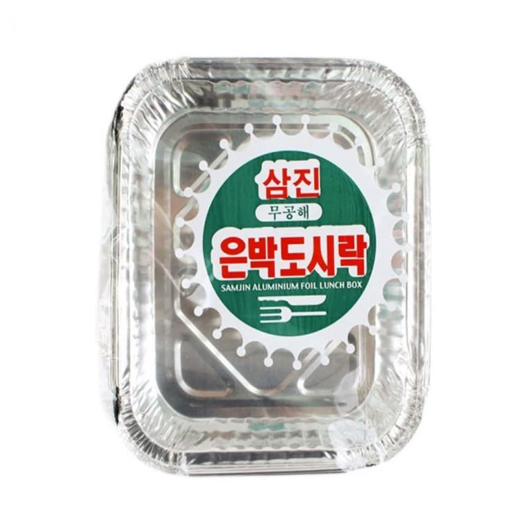 은박 도시락 중 10매 일회용 포장 은박냄비 배달도시락용기 초밥용기