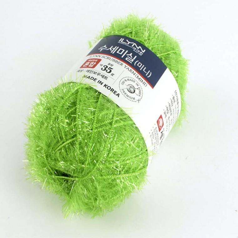 수세미실 미니 레인보우 랜덤컬러 아크릴수세미실 주방수세미실 코바늘수세미
