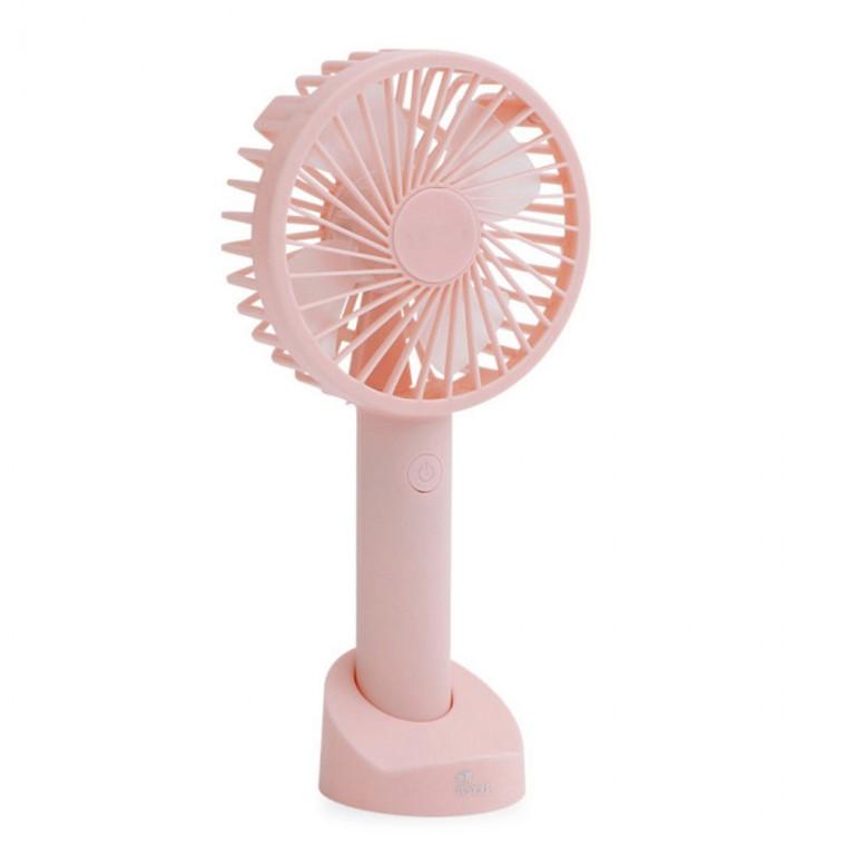 핸디 선풍기 핑크 탁상형 휴대용에어컨 무소음