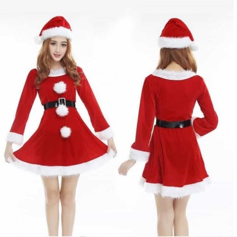 여자산타복 세트원피스A타입 산타코스프레 산타복장 크리스마스코스튬여자