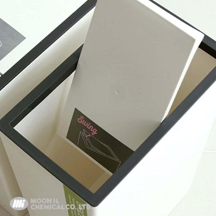 직사각 스윙 휴지통 6.5L소 종량제쓰레기통 가정용휴지통 고급휴지통